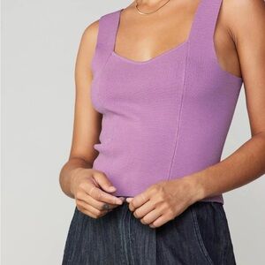 Current Air Sweetheart Knit Tank NWT in Lilac